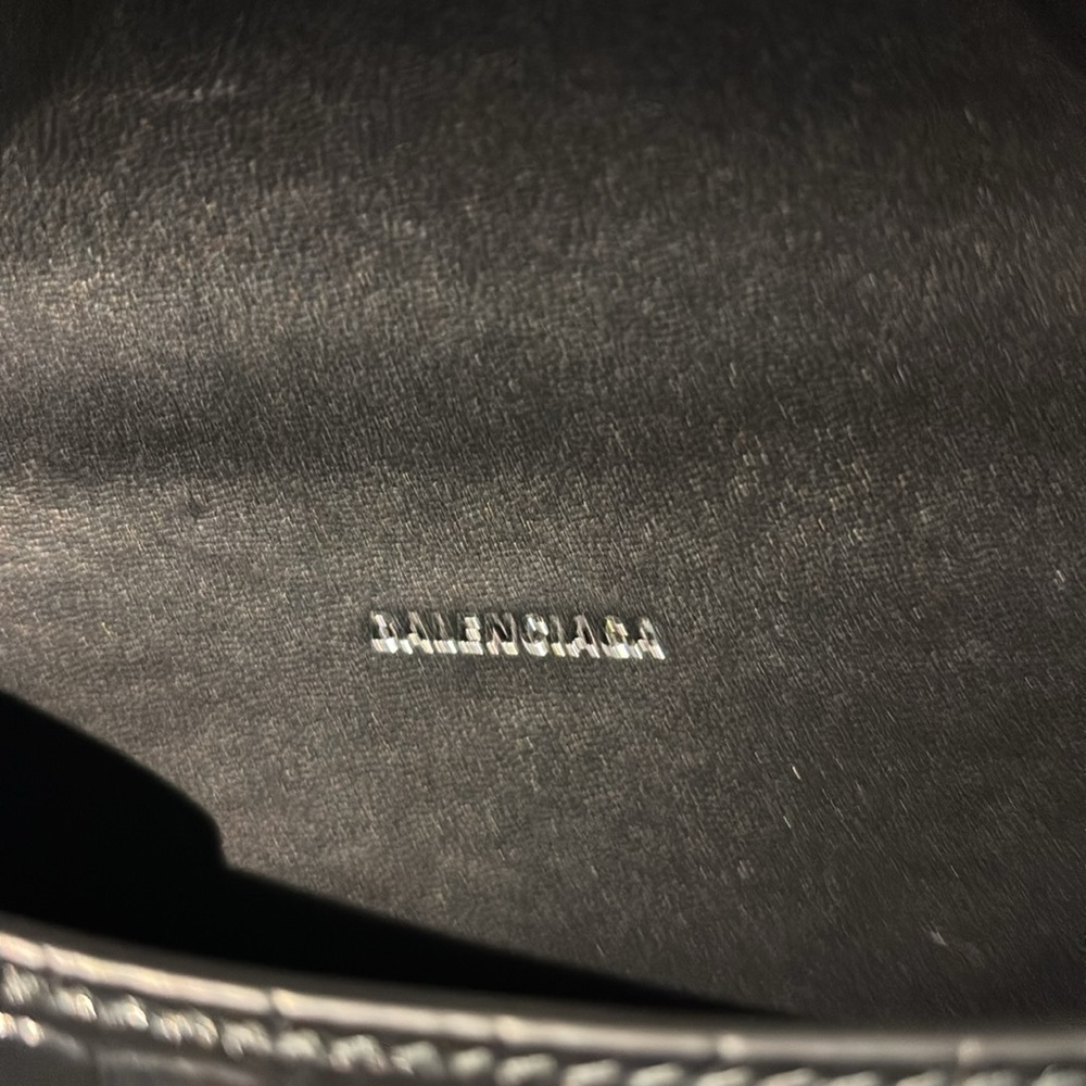 Balenciaga Hourglass XS Black Croc-Embossed Calfskin - Picture 10 of 14